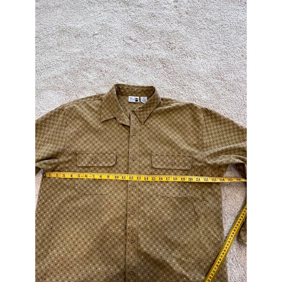 Modern Images Shirt Mens L Soft Brown Tan Check Plaid Long Sleeve Button Front - Picture 6 of 8